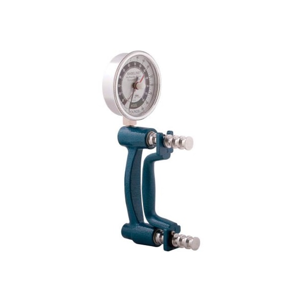 Baseline ER HiRes Hydraulic Hand Dynamometer, 300 lb. Capacity, Blue
